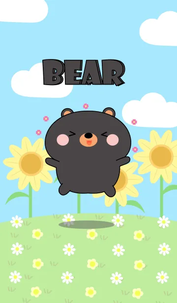 [LINE着せ替え] Happy Lovely Black Bear Theme (jp)の画像1