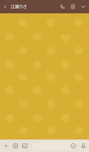 [LINE着せ替え] ドットたまにハート*マスタードの画像3