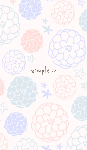 [LINE着せ替え] 手書き お花 ほんわか28の画像1