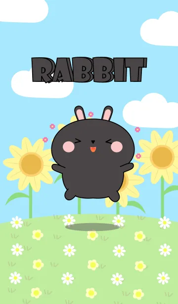 [LINE着せ替え] Happy Lovely Black Rabbit Theme (jp)の画像1