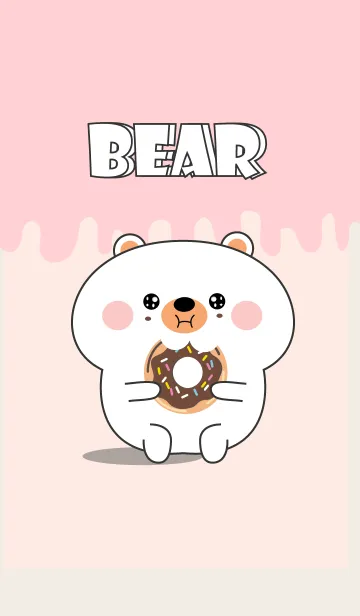 [LINE着せ替え] Simple Kawaii White Bear Theme (jp)の画像1