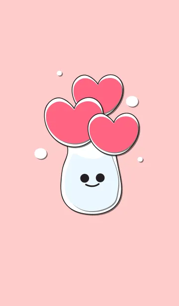 [LINE着せ替え] Heart flower in the smily vase 22の画像1