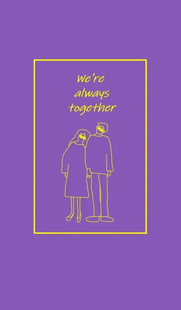 [LINE着せ替え] We're always together / purple yellowの画像1