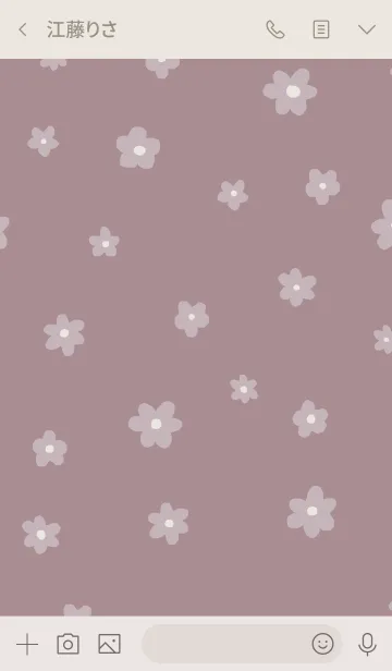 [LINE着せ替え] flower pattern / smokey pinkの画像3