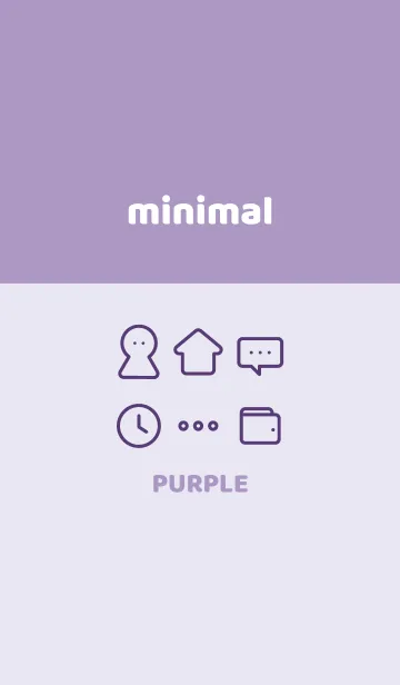 [LINE着せ替え] minimal みにまる purpleの画像1