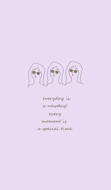 [LINE着せ替え] everyday is a newday (purple greige)の画像1