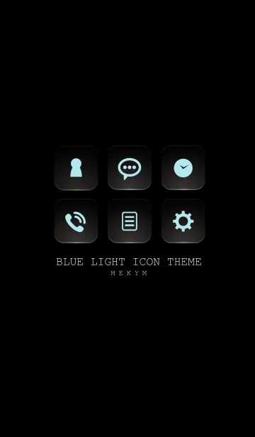 BLUE LIGHT ICON THEME -SWITCH- 12の着せ替えメイン画像