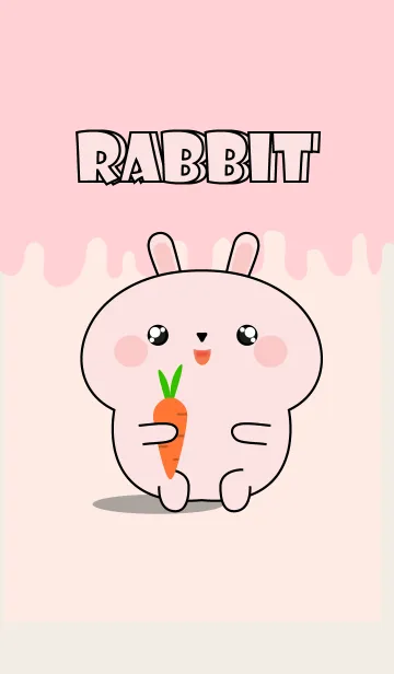 [LINE着せ替え] Simple Kawaii Pink Rabbit Theme (jp)の画像1