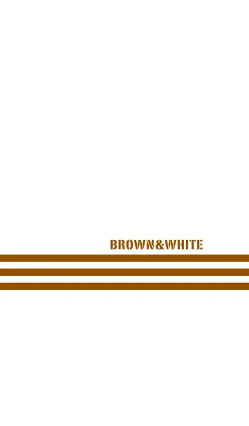 [LINE着せ替え] シンプル 茶色と白 No.8の画像1