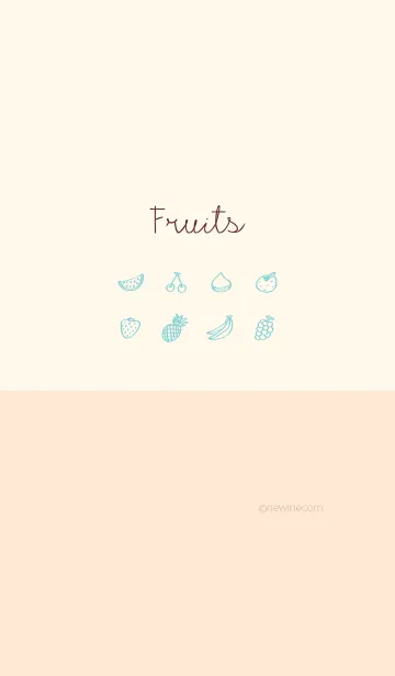 [LINE着せ替え] Fruits turquoise pinkの画像1