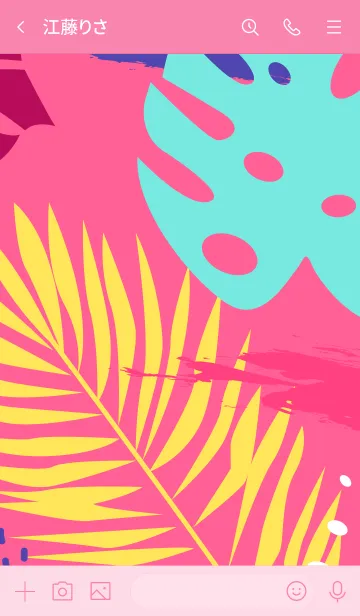 [LINE着せ替え] Abstract Tropical Brilliant Roseの画像3