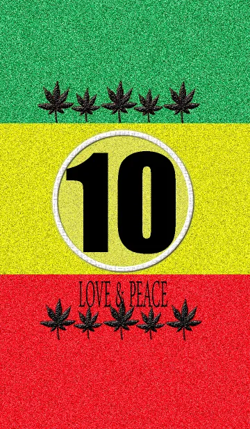 [LINE着せ替え] ハッピー*ラスタカラー★レゲエ 10*Ten*O*の画像1