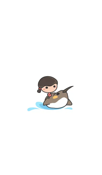 [LINE着せ替え] penguin staring - 03 - withの画像1