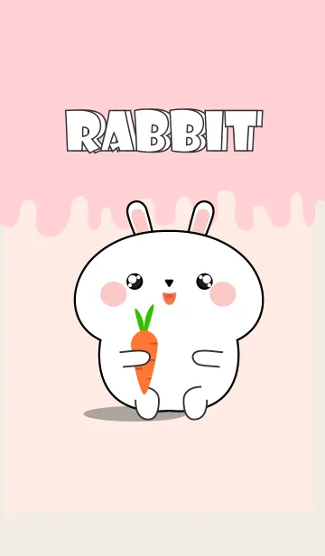 Simple Kawaii White Rabbit Theme (jp)の着せ替えメイン画像