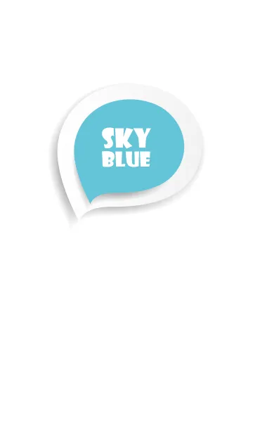 [LINE着せ替え] Sky blue Button In White (jp)の画像1