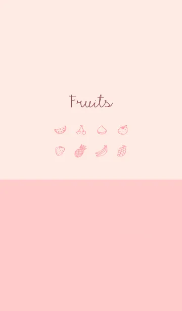 [LINE着せ替え] Fruits rose pinkの画像1