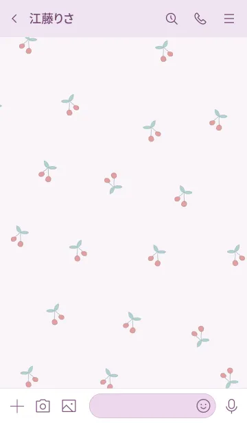 [LINE着せ替え] さくらんぼ / purpleの画像3