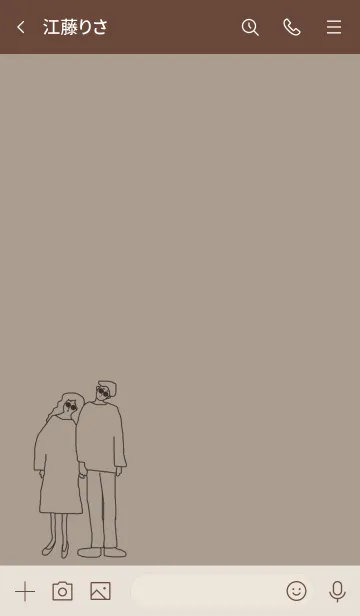 [LINE着せ替え] We're always together / brown beigeの画像3