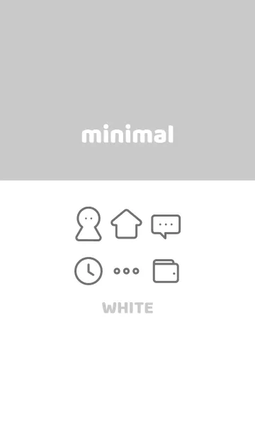 [LINE着せ替え] minimal みにまる whiteの画像1