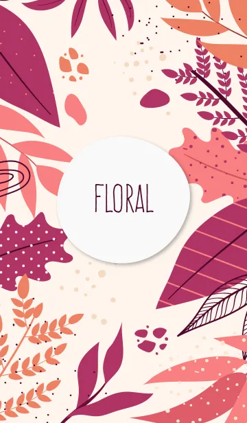 [LINE着せ替え] Abstract Flat Hand Drawn Floralの画像1
