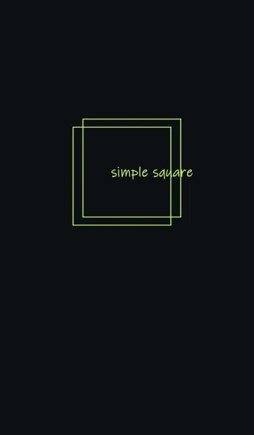 [LINE着せ替え] simple square =black limegreen=の画像1