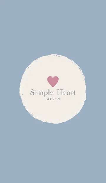 [LINE着せ替え] Simple Heart Blue -MEKYM- 12の画像1