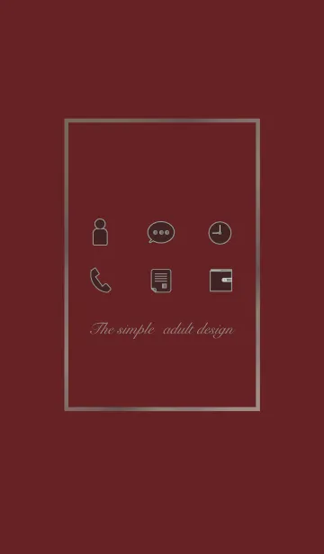 [LINE着せ替え] シンプル大人デザイン -red-の画像1