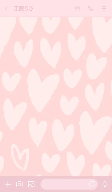 [LINE着せ替え] ハートたくさんピンク4の画像3