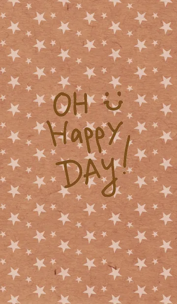 [LINE着せ替え] クラフト紙白星 スマイル23の画像1