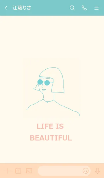 [LINE着せ替え] LIFE IS BEAUTIFUL =pink mintgreen=の画像3