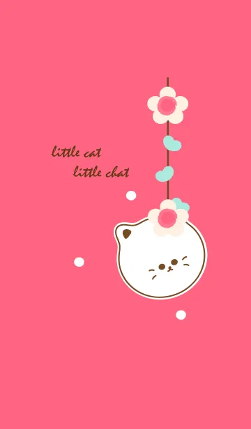 [LINE着せ替え] little cat with little flower 31の画像1