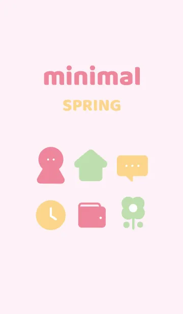 [LINE着せ替え] minimal springの画像1