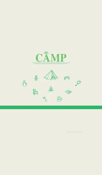 [LINE着せ替え] CAMP beige greenの画像1