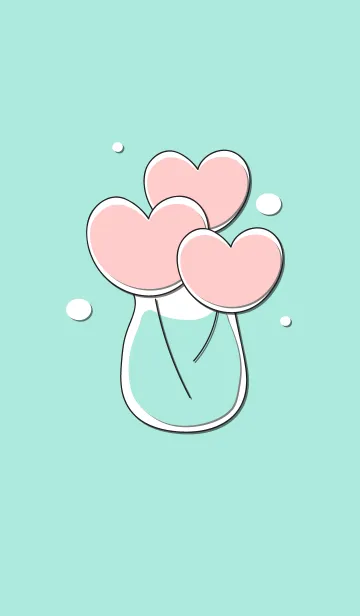 [LINE着せ替え] Heart flower in the vase 41の画像1