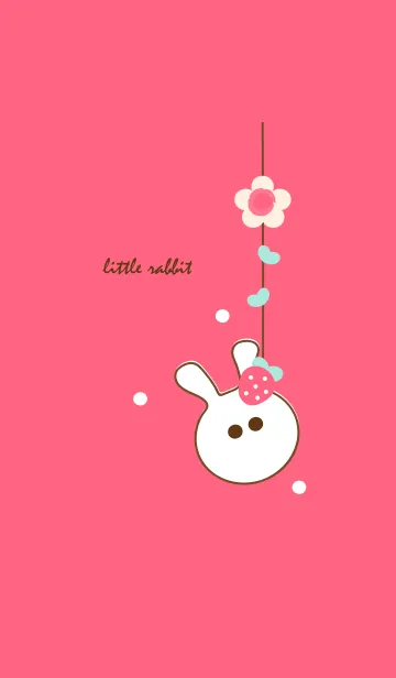 [LINE着せ替え] little rabbit with little strawberry 35の画像1