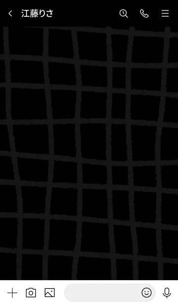 [LINE着せ替え] 手書きチェック スマイル 黒8の画像3