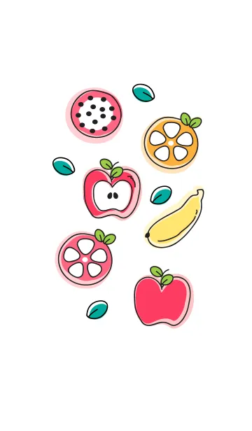 [LINE着せ替え] Cute fruits theme 9 :)の画像1