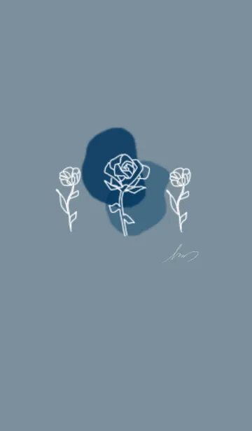 [LINE着せ替え] flower_blueの画像1
