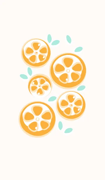 [LINE着せ替え] Sliced orange theme 44の画像1
