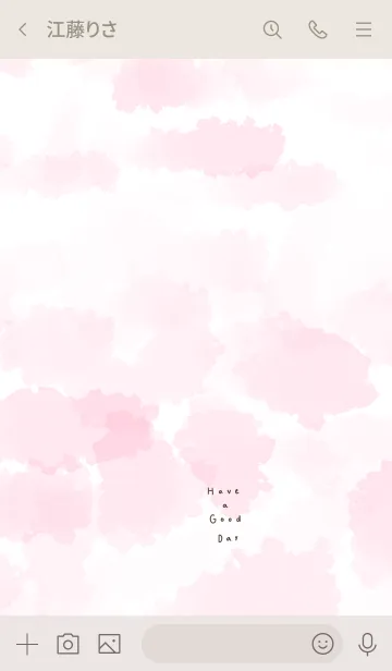 [LINE着せ替え] 可愛いピンク水彩。の画像3