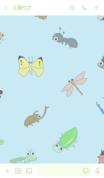 [LINE着せ替え] ゆるゆる！虫の着せ替えの画像3