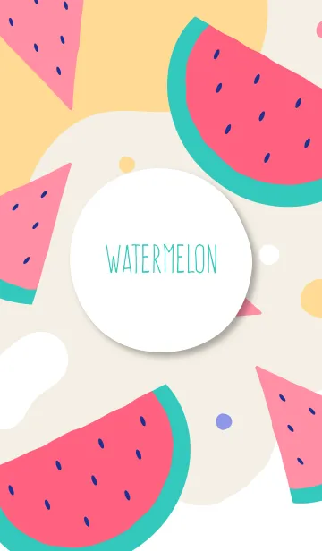 [LINE着せ替え] Abstract Hand Drawn Watermelonの画像1