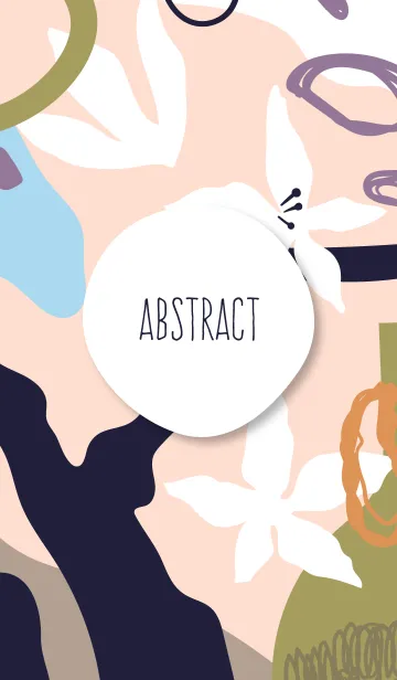 [LINE着せ替え] Abstract Hand Drawn Blanched Almond Pinkの画像1