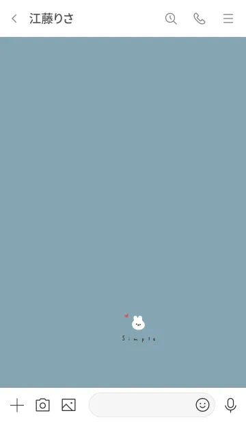 [LINE着せ替え] くすみブルーとうさぎ。の画像3