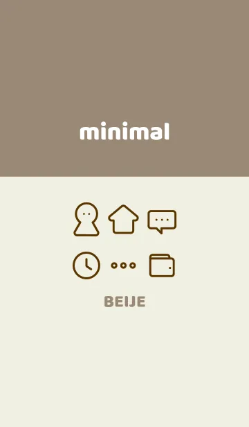 [LINE着せ替え] minimal みにまる beigeの画像1