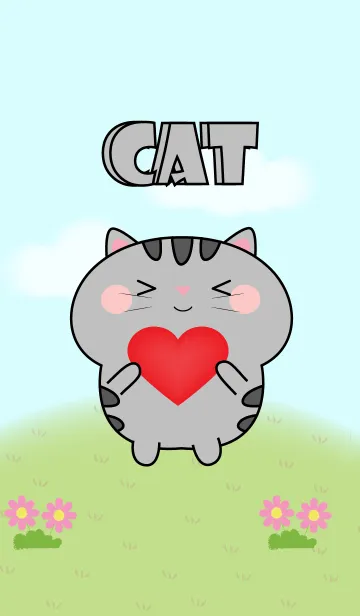 [LINE着せ替え] My Cute Grey Cat Theme (jp)の画像1