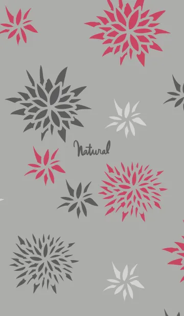 [LINE着せ替え] 手書き花 黒2の画像1