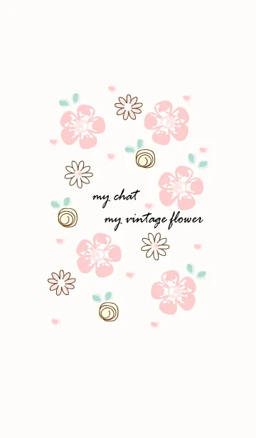 [LINE着せ替え] My chat my vintage flower 9の画像1