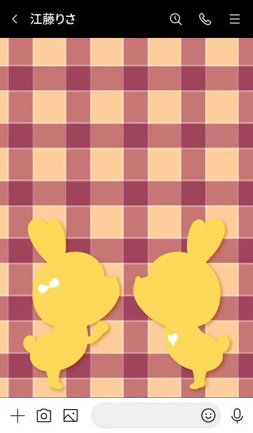 [LINE着せ替え] Check Love Theme 5.の画像3