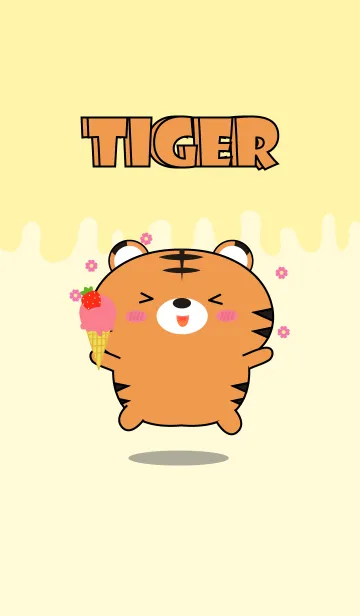 [LINE着せ替え] Simple Kawaii Tiger Theme (jp)の画像1